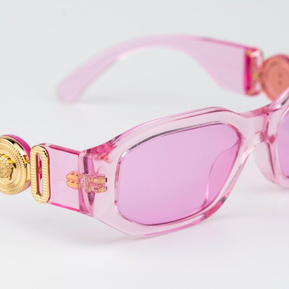 Versace KIDS Sunglasses Transparent Pink Fuchsia Rectangle VK4429U 5370/5 - Picture 6 of 9